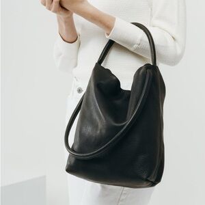 Baggu Black Leather Handbag